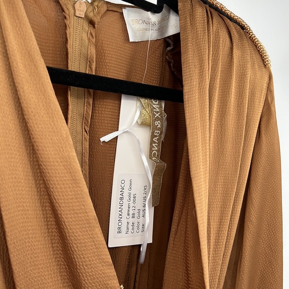 Bronx and Banco Carmen Gown in Gold XS - Picture 8 of 16